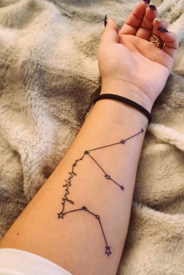 Aquarius Constellation Tattoos