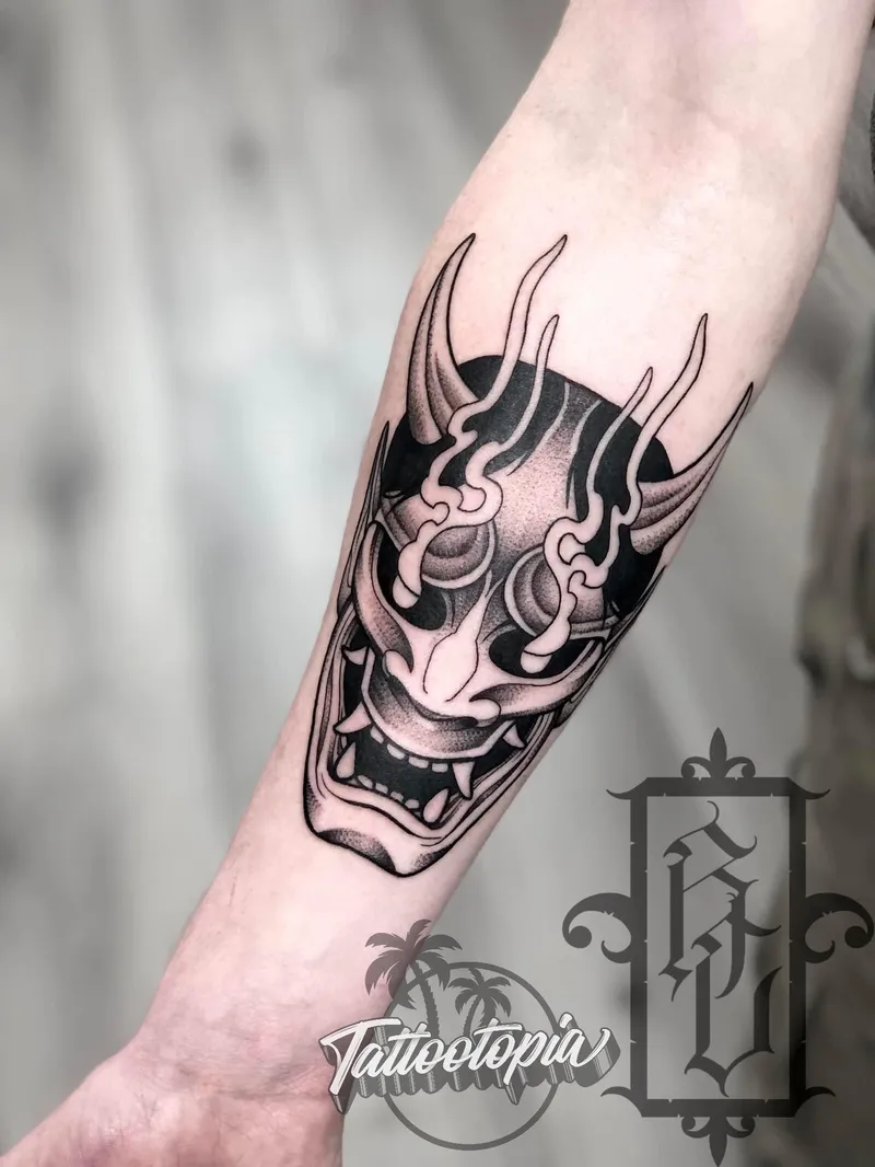 Oni Mask Tattoo Meaning